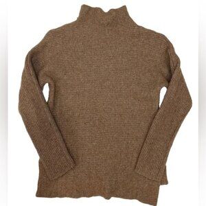 Bartolini Italy Made ‎ WOOL/CASHMERE Blend Mock Neck Rib Pullover Sweater LARGE